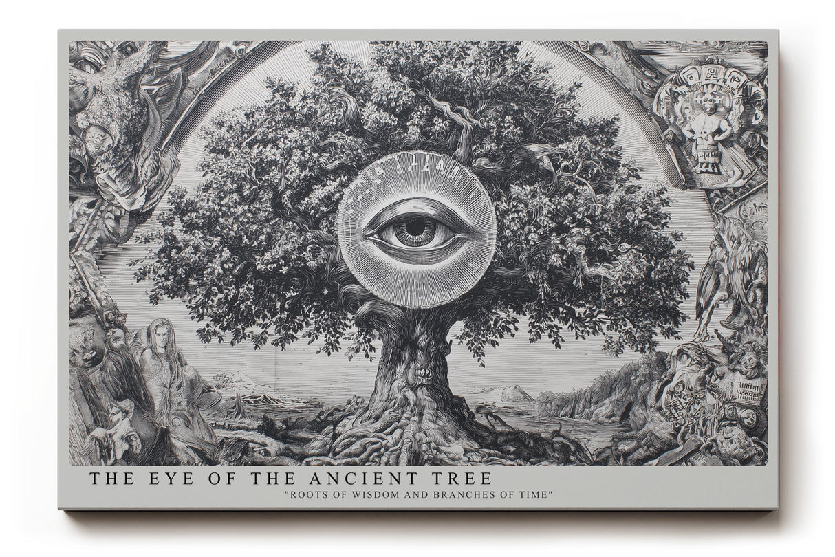 Paul Sinus Wandbild The Eye of the Ancient Tree Symbolic Wisdom in Roots and Time