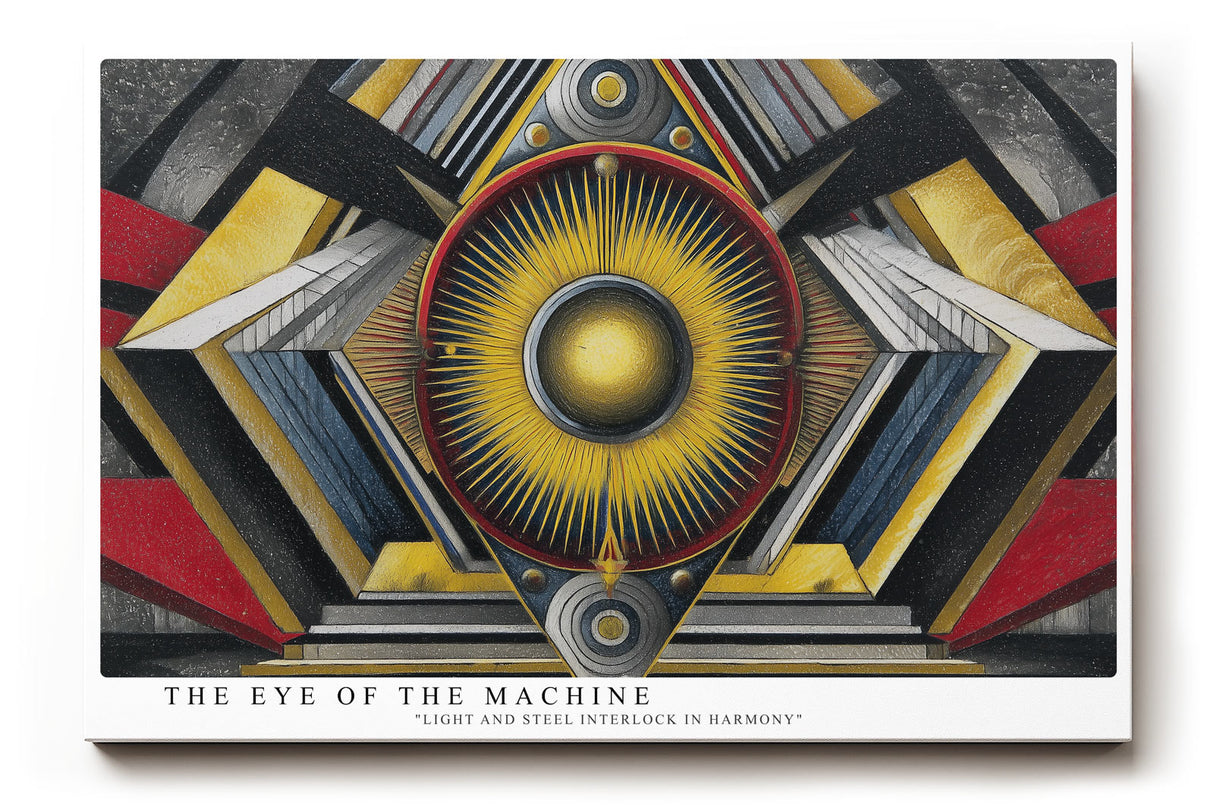 Paul Sinus Wandbild The Eye of the Machine Geometric Fusion of Light and Steel Harmony