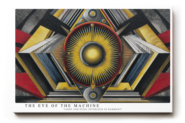 Paul Sinus Wandbild The Eye of the Machine Geometric Fusion of Light and Steel Harmony