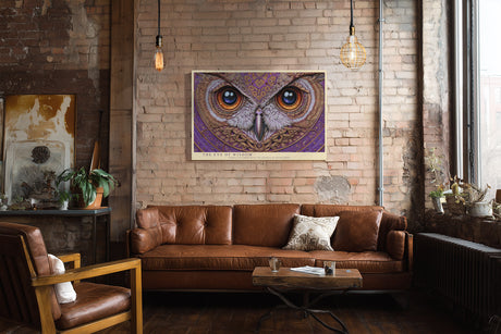 Paul Sinus Wandbild The Eye of Wisdom Purple Geometry of Knowledge and Spiritual Depth