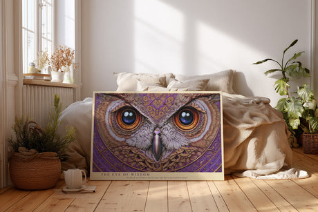 Paul Sinus Wandbild The Eye of Wisdom Purple Geometry of Knowledge and Spiritual Depth