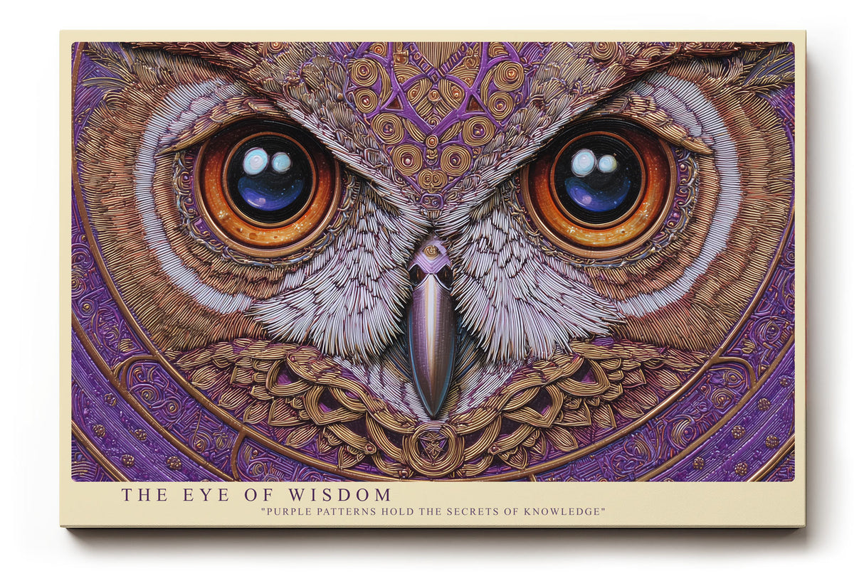 Paul Sinus Wandbild The Eye of Wisdom Purple Geometry of Knowledge and Spiritual Depth