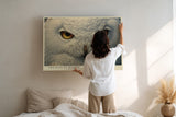 Paul Sinus Wandbild The Eyes of Wisdom Silent Power in White and Gold