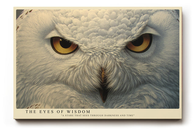 Paul Sinus Wandbild The Eyes of Wisdom Silent Power in White and Gold