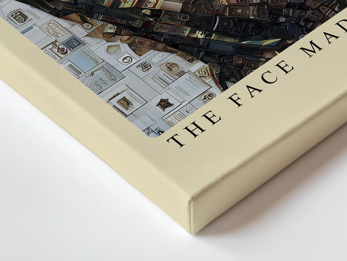 Paul Sinus Wandbild The Face Made of Memories Mosaic Expression of Timeless Beauty