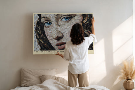 Paul Sinus Wandbild The Face Made of Memories Mosaic Expression of Timeless Beauty