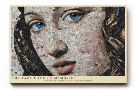Paul Sinus Wandbild The Face Made of Memories Mosaic Expression of Timeless Beauty