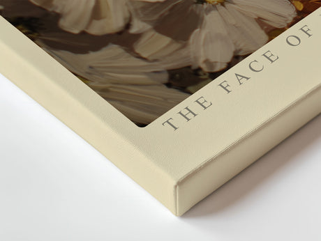 Paul Sinus Wandbild The Face of Blooming Beauty – Ausdrucksstarkes Porträt einer Frau, deren Gesicht von Blumen umrahmt wird, Symbol für Leben und Schönheit