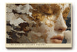 Paul Sinus Wandbild The Face of Golden Dreams abstraktes Porträt mit goldenen Wolken auf Leinwand