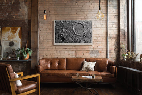 Paul Sinus Wandbild The Face of the Moon Lunar Surface in Timeless Silence and Detail