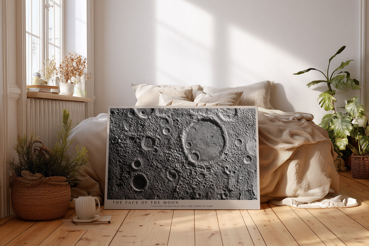 Paul Sinus Wandbild The Face of the Moon Lunar Surface in Timeless Silence and Detail
