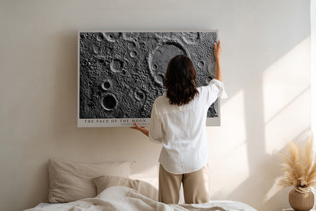 Paul Sinus Wandbild The Face of the Moon Lunar Surface in Timeless Silence and Detail