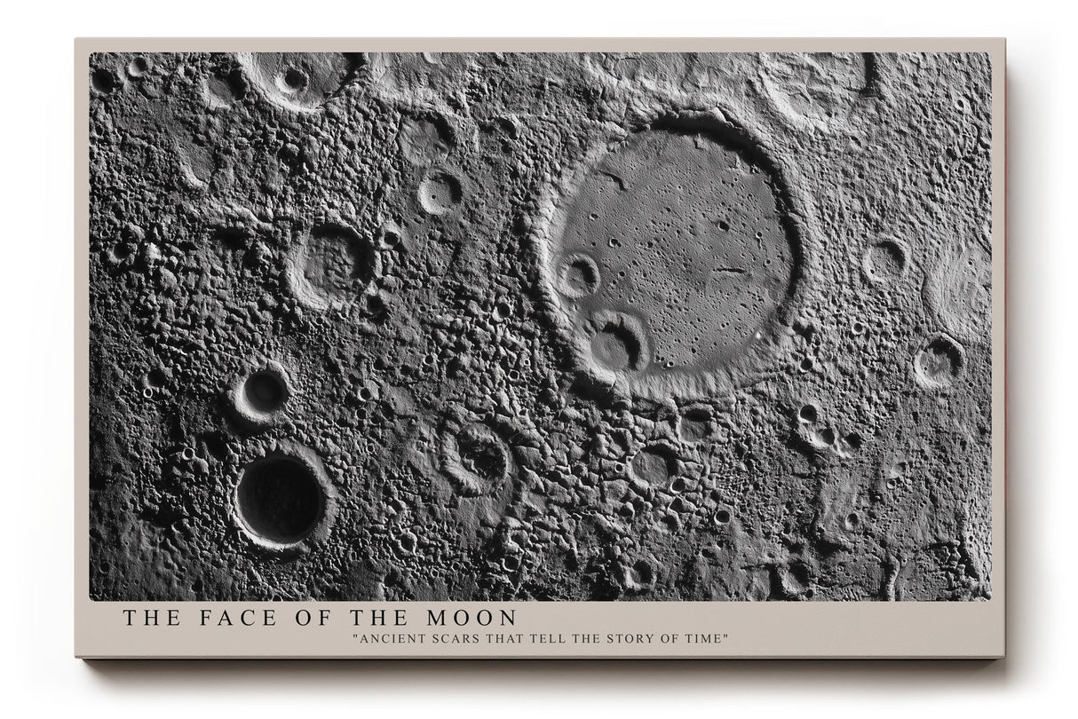 Paul Sinus Wandbild The Face of the Moon Lunar Surface in Timeless Silence and Detail