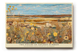 Paul Sinus Wandbild The Fields of Golden Summer impressionistisches Landschaftsmotiv mit Sommerblumen und weitem Horizont