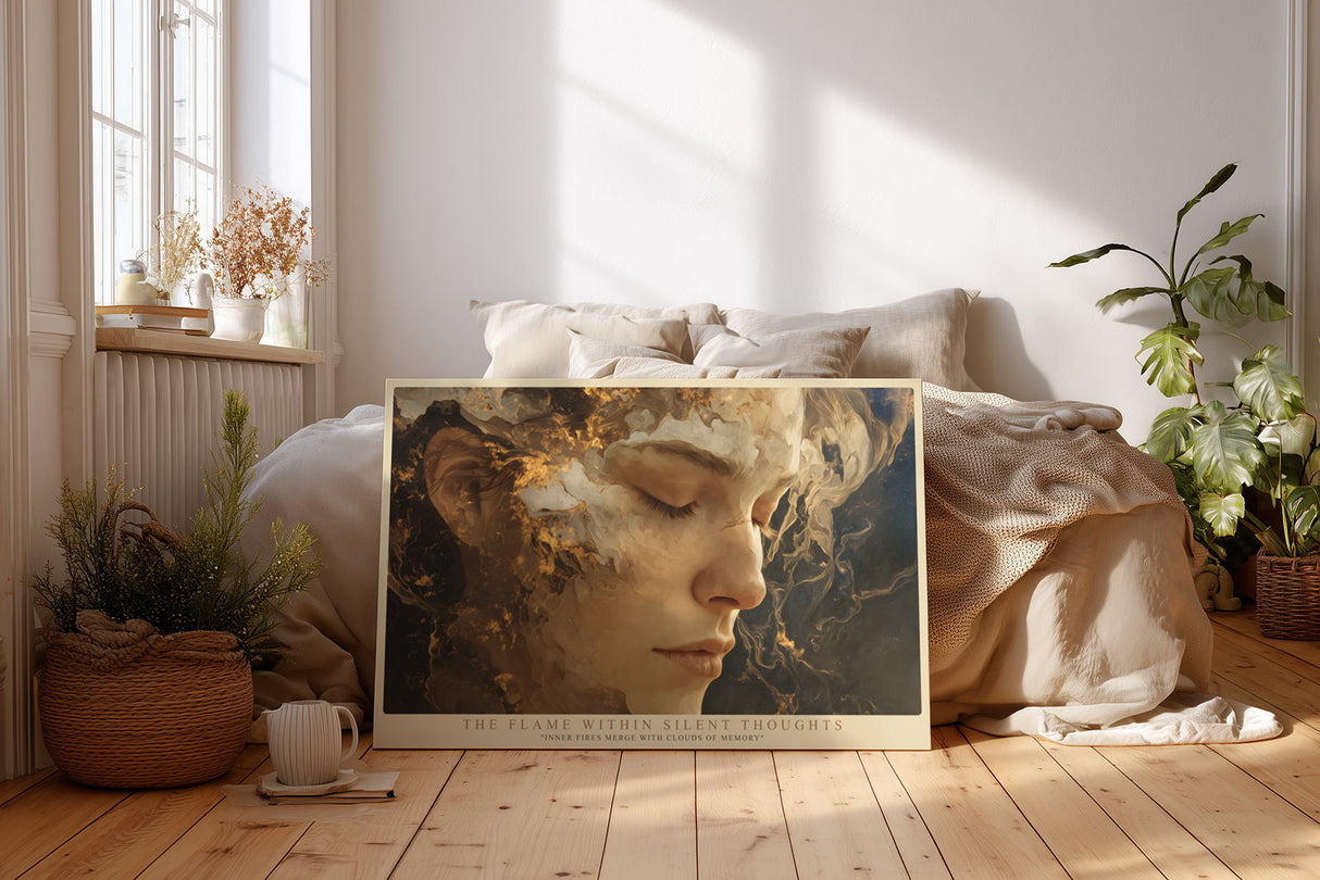 Paul Sinus Wandbild The Flame Within Silent Thoughts – Poetisches Porträt zwischen Emotion und Energie