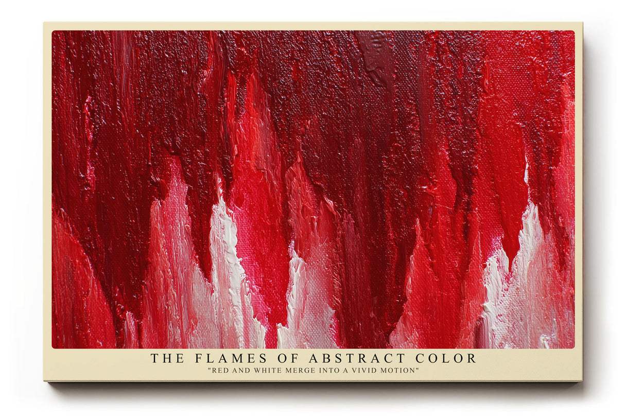 Paul Sinus Wandbild The Flames of Abstract Color abstraktes Farbmotiv in intensiven Rot- und Weißtönen