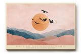 Paul Sinus Wandbild The Flight Toward Endless Sunsets Birds in Golden Sky