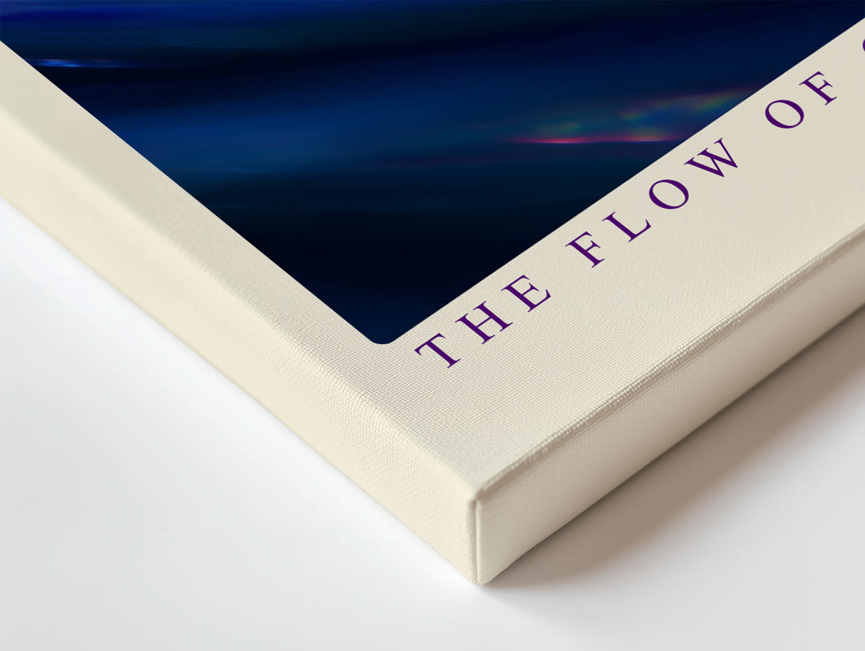 Paul Sinus Wandbild The Flow of Cosmic Colors – Abstraktes Farbenspiel aus leuchtenden Lichtwellen, Symbol für Energie, Bewegung und schöpferische Kraft