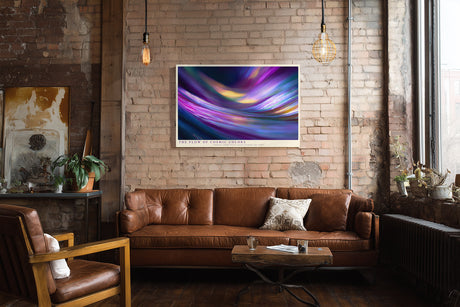 Paul Sinus Wandbild The Flow of Cosmic Colors – Abstraktes Farbenspiel aus leuchtenden Lichtwellen, Symbol für Energie, Bewegung und schöpferische Kraft