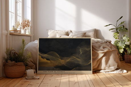 Paul Sinus Wandbild The Flow of Energy Soft Lines Float Through a Black Void