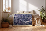 Paul Sinus Wandbild The Forest Within the Night Abstract Nature Roots and Stars in Blue Harmony