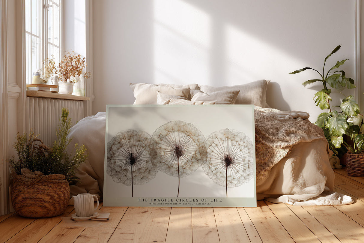 Paul Sinus Wandbild The Fragile Circles of Life zartes Naturmotiv mit filigranen Samenstrukturen in Kreisanordnung