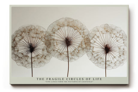 Paul Sinus Wandbild The Fragile Circles of Life zartes Naturmotiv mit filigranen Samenstrukturen in Kreisanordnung
