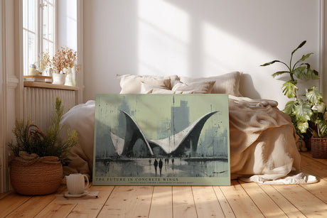 Paul Sinus Wandbild The Future in Concrete Wings – Moderne Architektur in künstlerischer Darstellung
