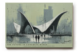 Paul Sinus Wandbild The Future in Concrete Wings – Moderne Architektur in künstlerischer Darstellung