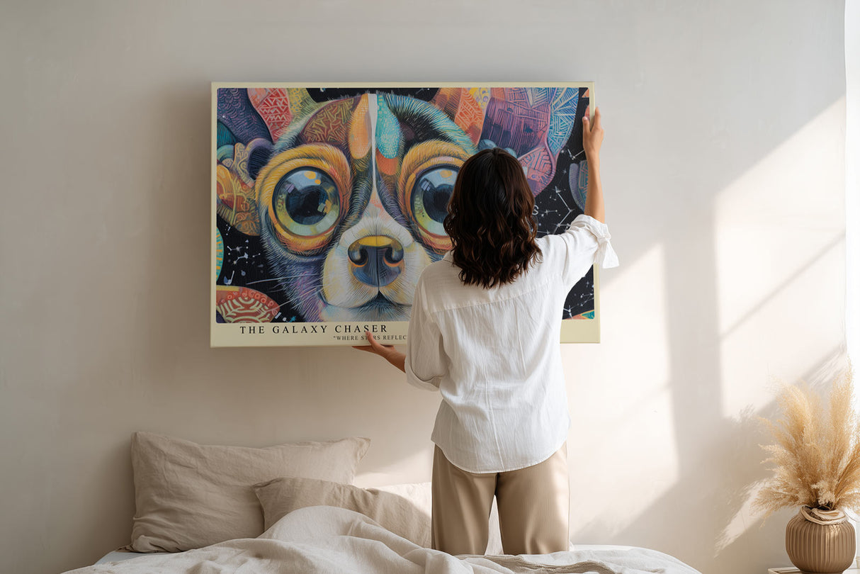 Paul Sinus Wandbild The Galaxy Chaser Dreaming Eyes in Cosmic Colors