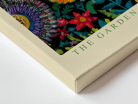 Paul Sinus Wandbild The Garden of Dreams – Farbintensives Porträt mit floralen Mustern, Symbol für Fantasie, Lebensfreude und kreative Schönheit