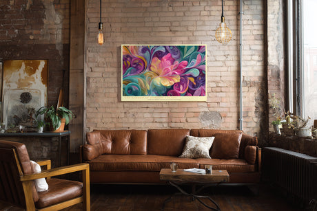 Paul Sinus Wandbild The Garden of Endless Colors – Abstraktes Farbspiel mit floralen Formen, Symbol für Kreativität, Lebenskraft und Bewegung