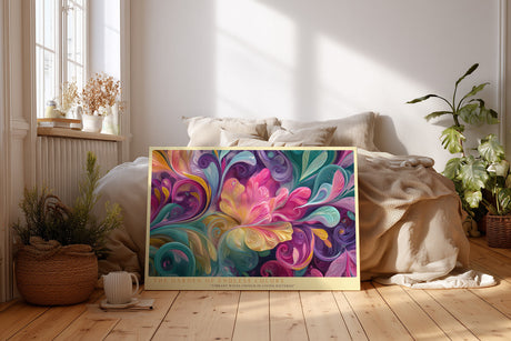 Paul Sinus Wandbild The Garden of Endless Colors – Abstraktes Farbspiel mit floralen Formen, Symbol für Kreativität, Lebenskraft und Bewegung