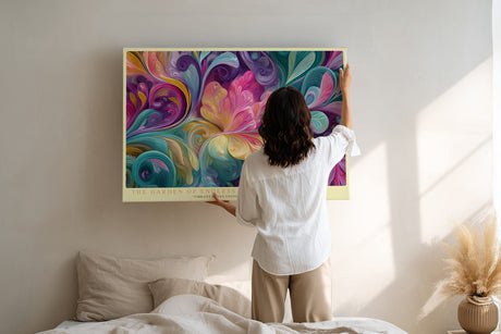 Paul Sinus Wandbild The Garden of Endless Colors – Abstraktes Farbspiel mit floralen Formen, Symbol für Kreativität, Lebenskraft und Bewegung