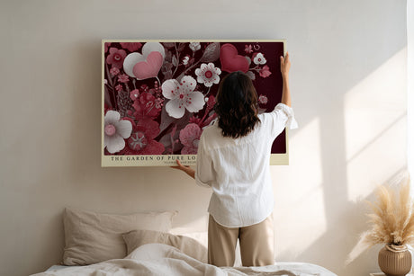 Paul Sinus Wandbild The Garden of Pure Love Harmony of Hearts and Blossoms in Red