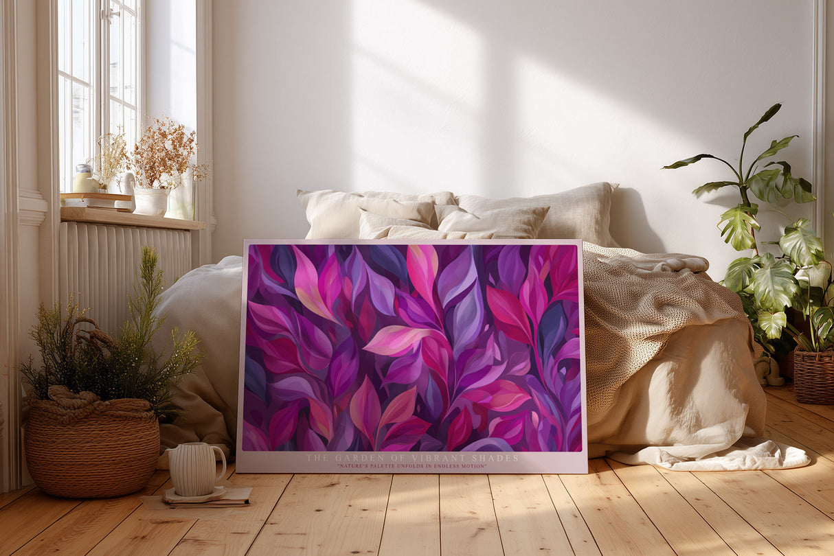 Paul Sinus Wandbild The Garden of Vibrant Shades – Farbenprächtiges Blättermeer in moderner Ästhetik