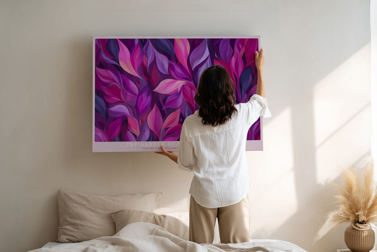 Paul Sinus Wandbild The Garden of Vibrant Shades – Farbenprächtiges Blättermeer in moderner Ästhetik