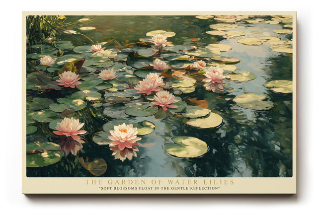 Paul Sinus Wandbild The Garden of Water Lilies – Seerosen auf ruhigem Wasser symbolisieren Harmonie, Balance und natürliche Schönheit