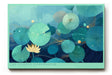 Paul Sinus Wandbild The Garden Underwater Abstraktes Naturmotiv mit Lotusblüte und schwebenden Blättern in einem Meer aus Blau- und Grüntönen.