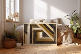 Paul Sinus Wandbild The Geometry of Wooden Patterns Natural Harmony in Lines and Angles