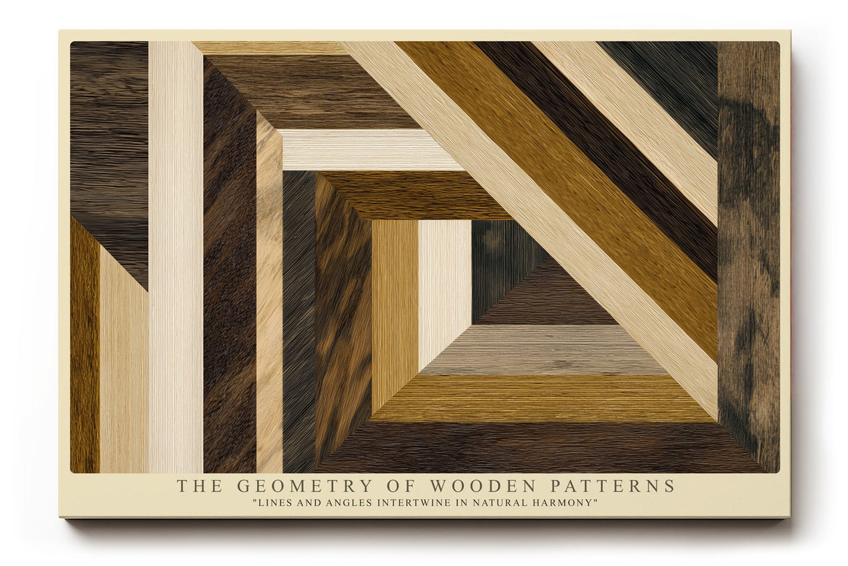 Paul Sinus Wandbild The Geometry of Wooden Patterns Natural Harmony in Lines and Angles
