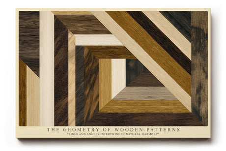 Paul Sinus Wandbild The Geometry of Wooden Patterns Natural Harmony in Lines and Angles