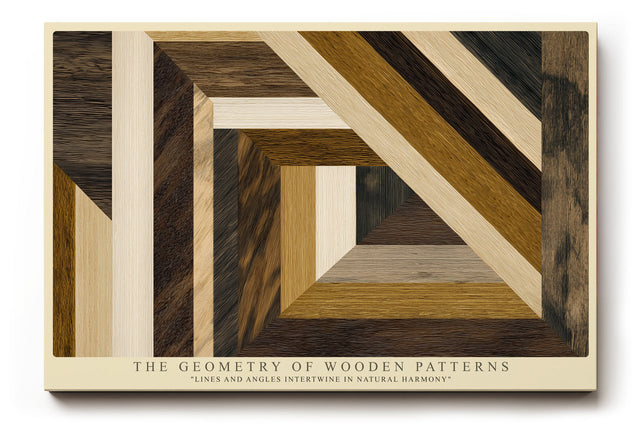 Paul Sinus Wandbild The Geometry of Wooden Patterns Natural Harmony in Lines and Angles