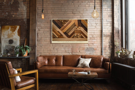 Paul Sinus Wandbild The Geometry of Wooden Patterns Natural Mosaic