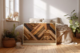 Paul Sinus Wandbild The Geometry of Wooden Patterns Natural Mosaic