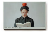 Paul Sinus Wandbild The Girl with an Apple – Poetisches Porträt eines Mädchens mit Apfel auf dem Kopf, Symbol für Balance, Wissen und stille Konzentration