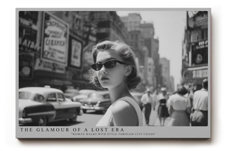 Paul Sinus Wandbild The Glamour of a Lost Era Vintage Street Elegance in Black and White