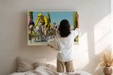 Paul Sinus Wandbild The Glory Road of Champions Vintage Cycling Race under Tuscan Sun