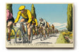 Paul Sinus Wandbild The Glory Road of Champions Vintage Cycling Race under Tuscan Sun