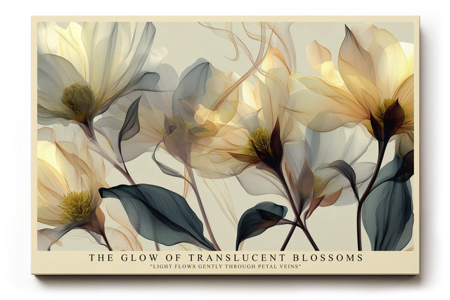 Paul Sinus Wandbild The Glow of Translucent Blossoms – Zarte Lichtspiele und poetische Anmut in floraler Transparenz